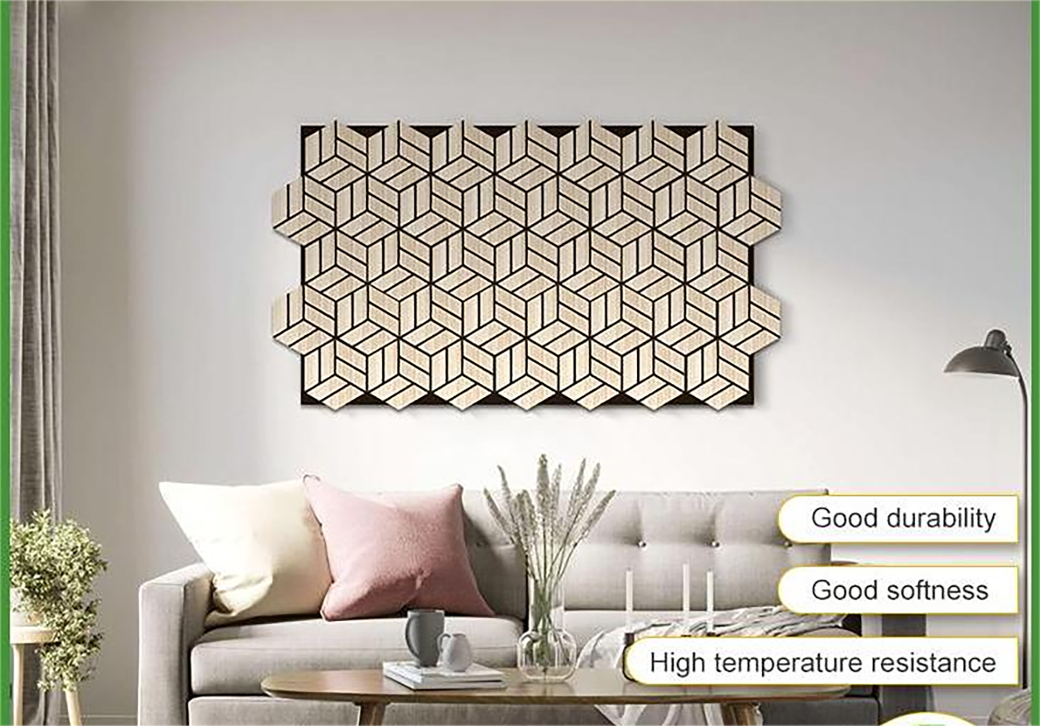 3D Wood 600-600mm Acoustic Wall Panel (10)