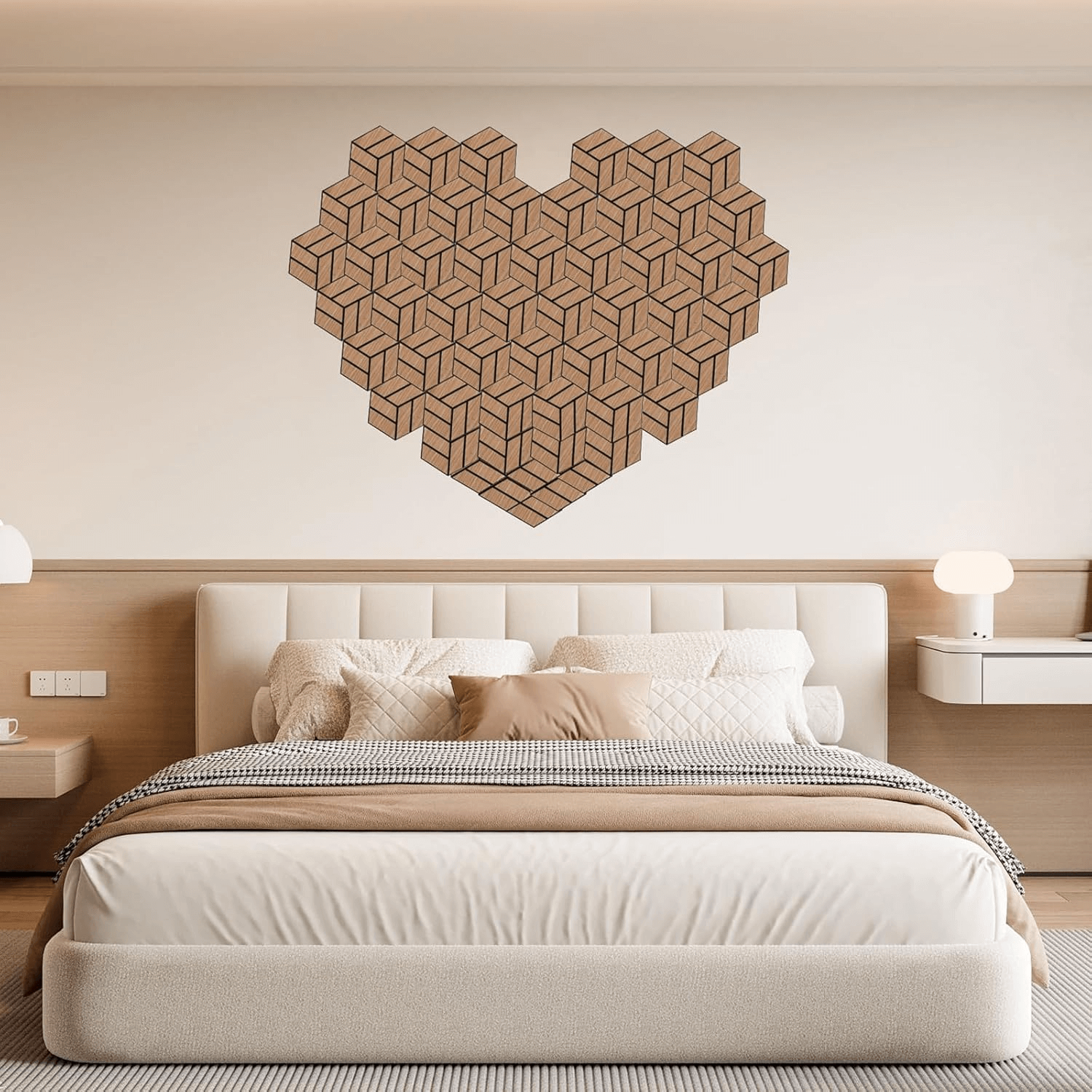 3D Wood 600-600mm Acoustic Wall Panel (2)