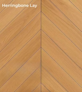SPC flooring herringbone lay